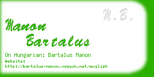 manon bartalus business card